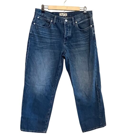 Madewell Low Slung Straight Leg Jeans Blue Size 29P - Picture 2 of 10
